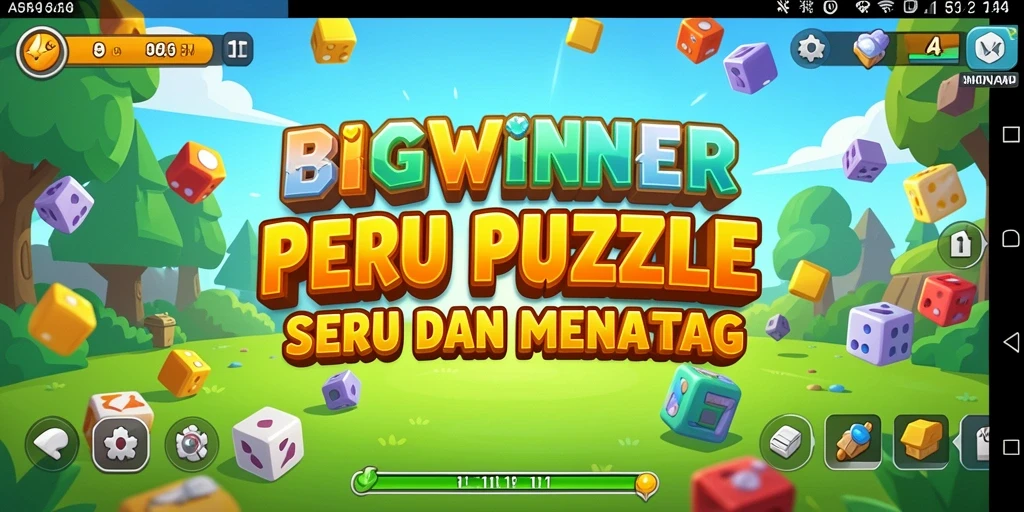 Screenshot gameplay BIGWINNER menampilkan tantangan puzzle yang menarik.