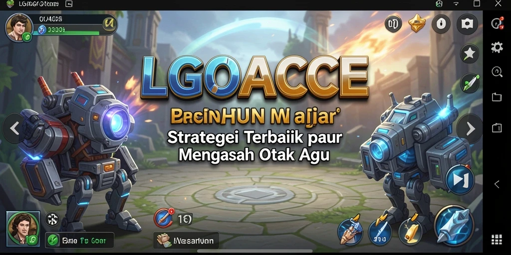 Screenshot gameplay LGOACE menampilkan pertempuran strategis yang intens.